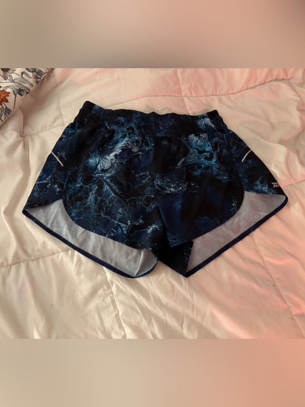 all in motion Black and Navy Tie-Dye Athletic Shorts